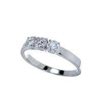 Ring Bertani & Co. Woman trilogy in White Gold Diamante 0.54 Ct GAN6CBNL - GAN6CBNL